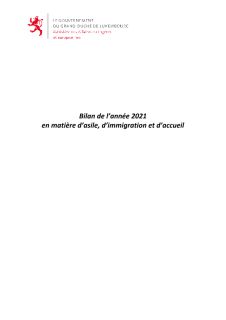 Bilan 2021 en matière d'asile, d'immigration et d'accueil
